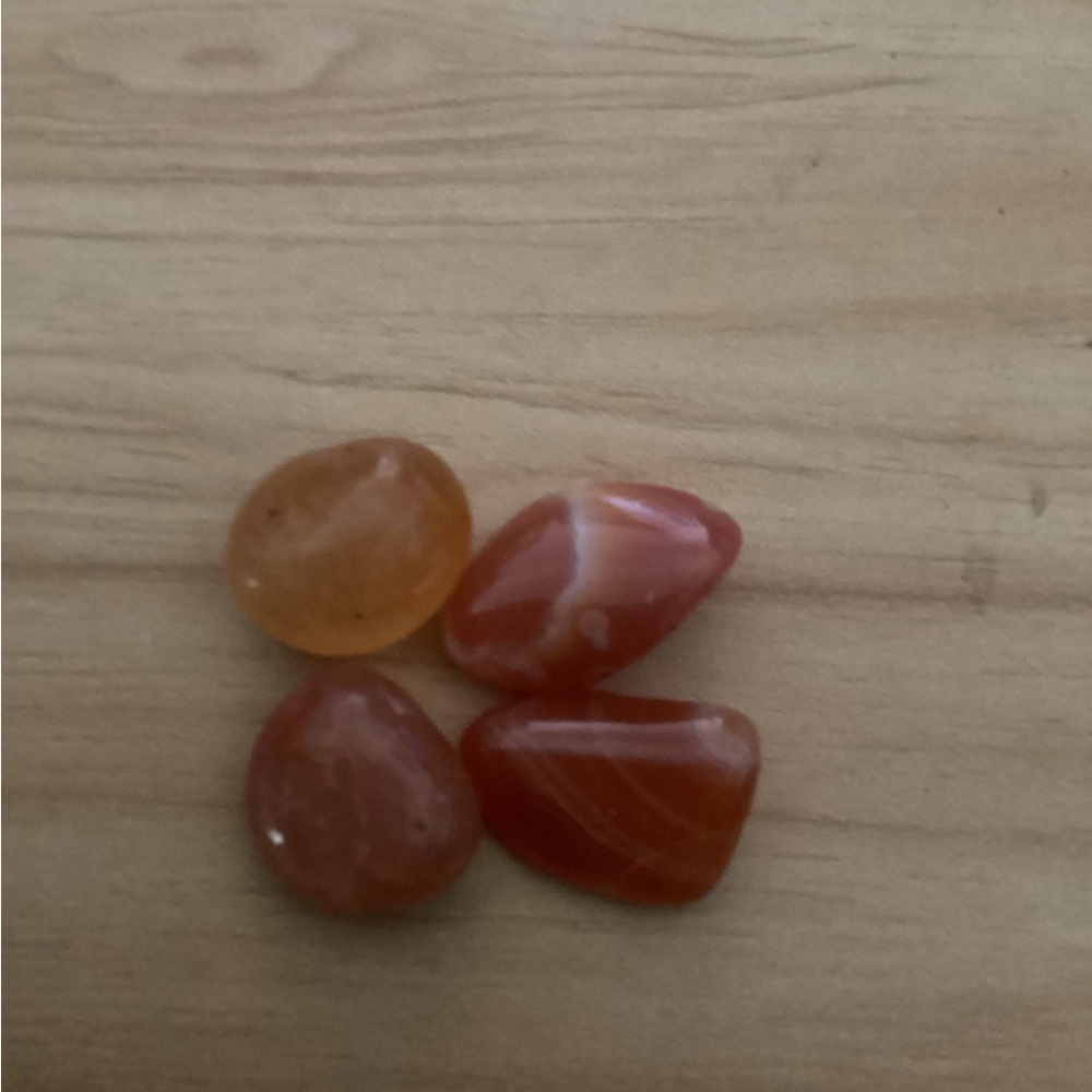Set of Polished Red and Orange Stones